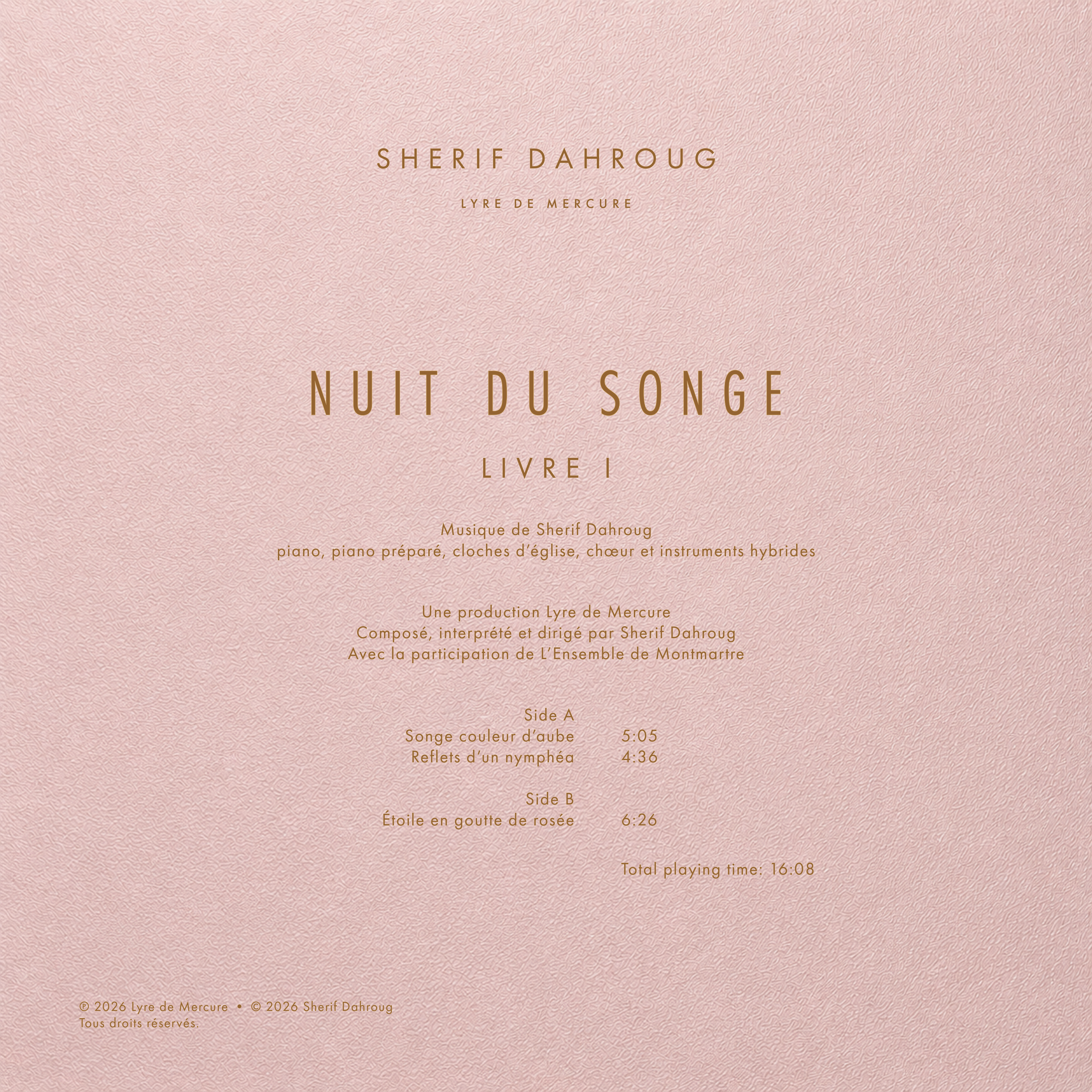 Nuit du songe Livre I back artwork